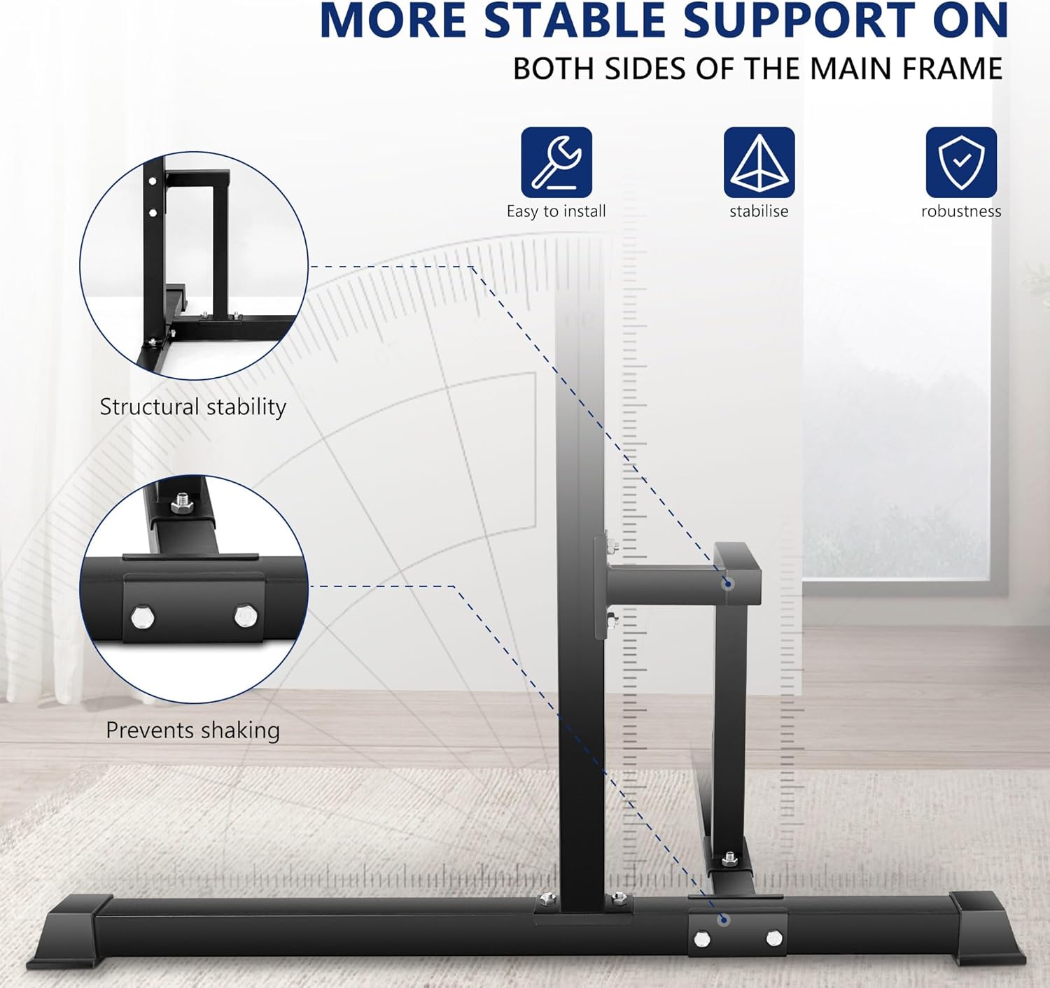Pull Up Station Pull Up Bar for Home Gym Equipment Dip Station Power Tower Strength Training Fitness Equipment - Image 4