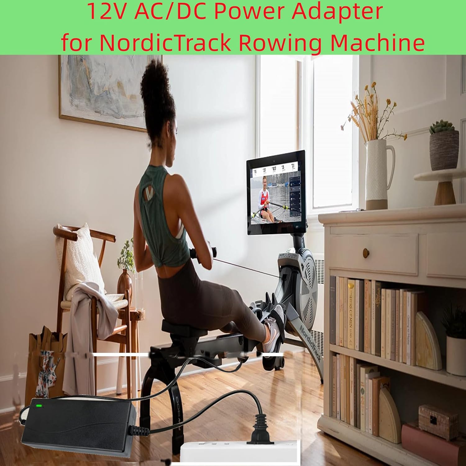 12V Power Adapter Compatible with NordicTrack RW900 Rower for NTEVRW159200 NTRW191470 NTRW191471 NTRW191472 NTRW191473 Rowing Machine DC12V Power Adapter Supply Cord Replacement - Image 4