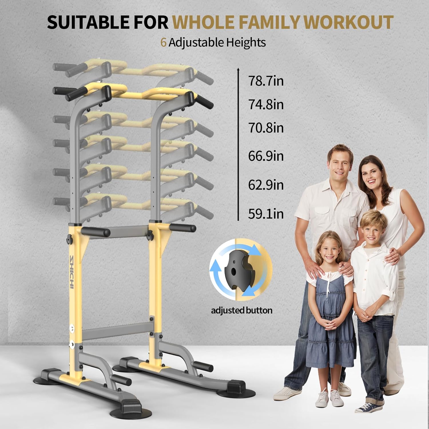Dip Station - Home Gym Strength Training Pull-Ups Dip-Ups 330Lbs - Image 4