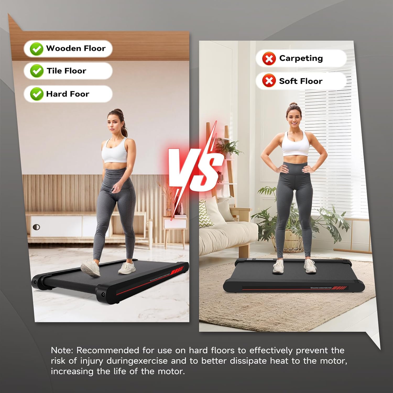 Sperax Walking Vibration Pad,Under Desk Treadmills for Home,4 in 1 Vibration Plate Exercise Machine,Portable Walking Pad with APP,350 Lb Capacity Multifunctional Treadmill Pro Max - Image 8