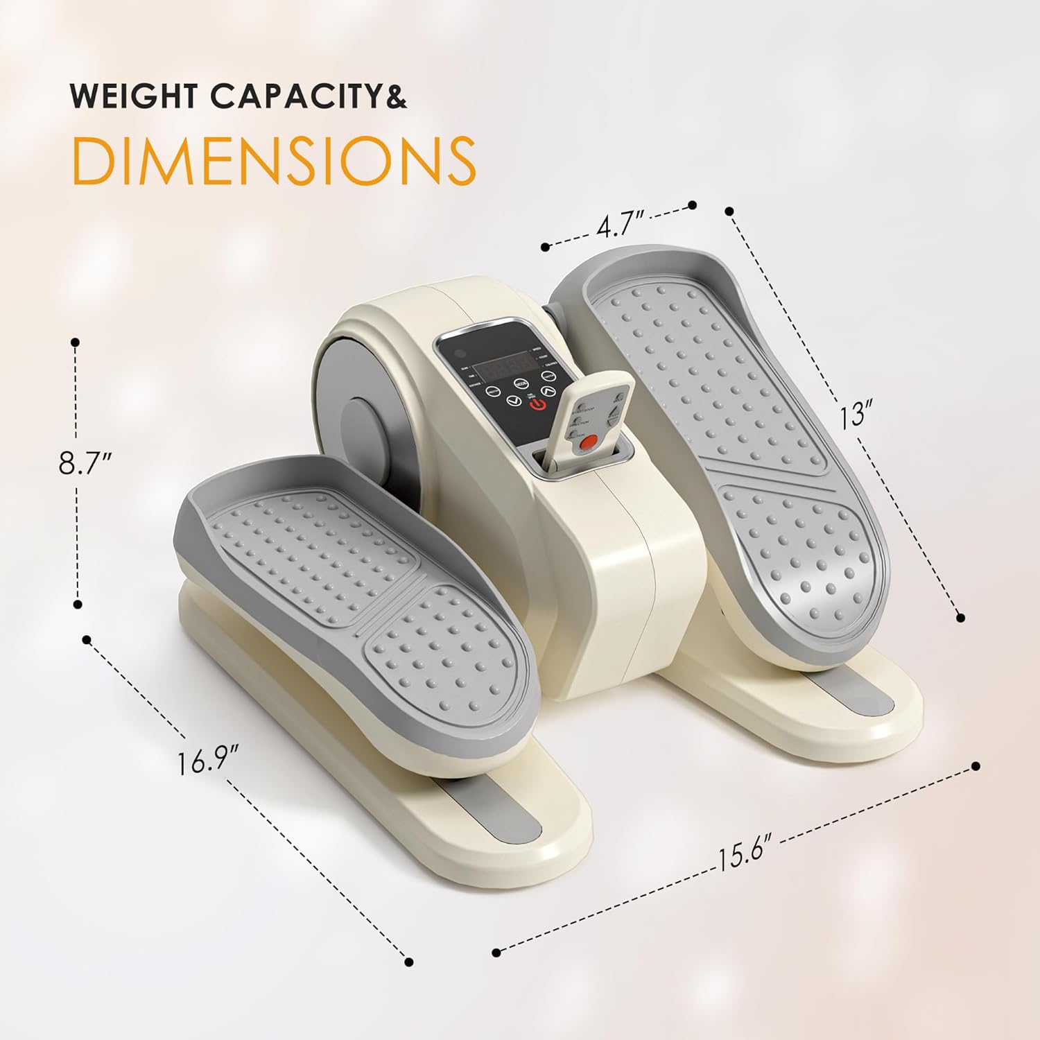 SogesGame Under Desk Elliptical Machine, Ellipse Leg Exerciser for Seniors, Portable Seated Pedal Exerciser with 12 Level Speeds, Manual & Auto Mode - Image 6