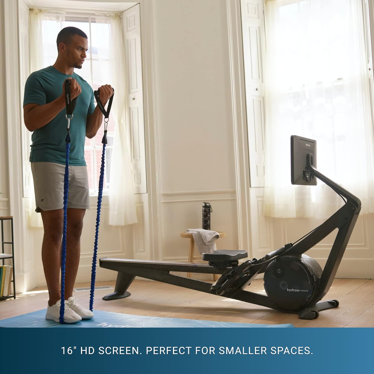 Hydrow Wave Rowing Machine with 16" HD Touchscreen & Speakers - Foldable | Live Home Workouts, Subscription Required - Image 6