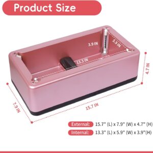 Automatic Shoe Cover Dispenser with 200pcs Disposable Non-Slip Covers – Manual Step-On Shoe Cover Machine, No Power Required, Easy to Use for Home, Office, Clinic, Indoor Use – Pink