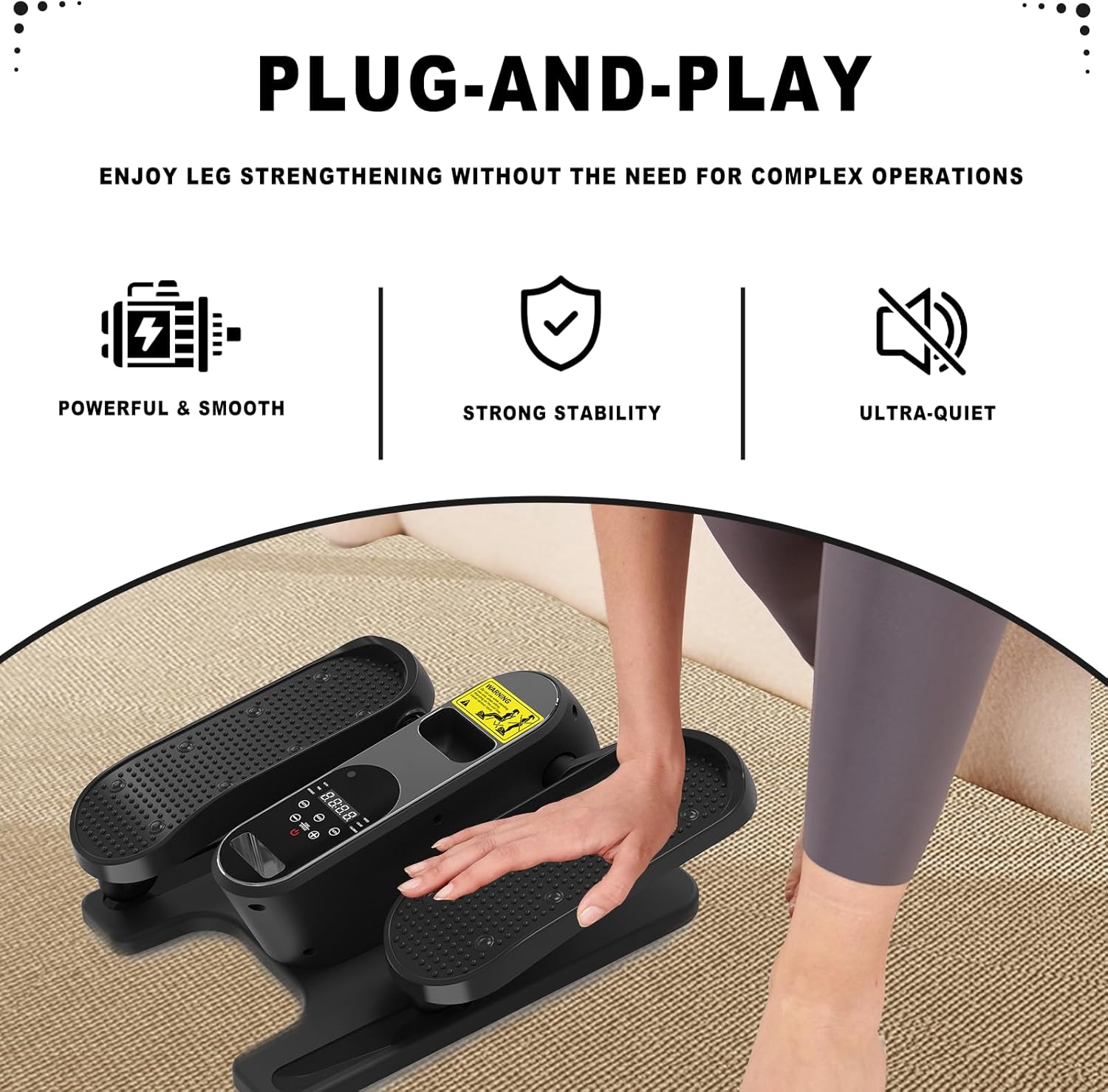 Under Desk Elliptical Machine, Electric Seated Pedal Exerciser,Elliptical Leg Exercisers for Seniors,Mini Ellipse Leg Exerciser with Remoter,12 Adjustable speeds Pedal Exerciser - Image 5