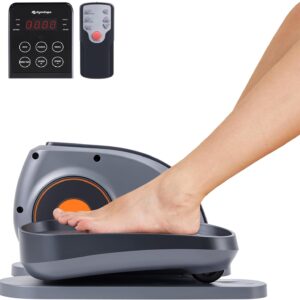 Under Desk Elliptical Machine, Seated Elliptical Leg Exerciser As Seen on TV, Portable Electric Pedal Exerciser for Seniors While Sitting with Remote Control, 10 Adjustable Speeds