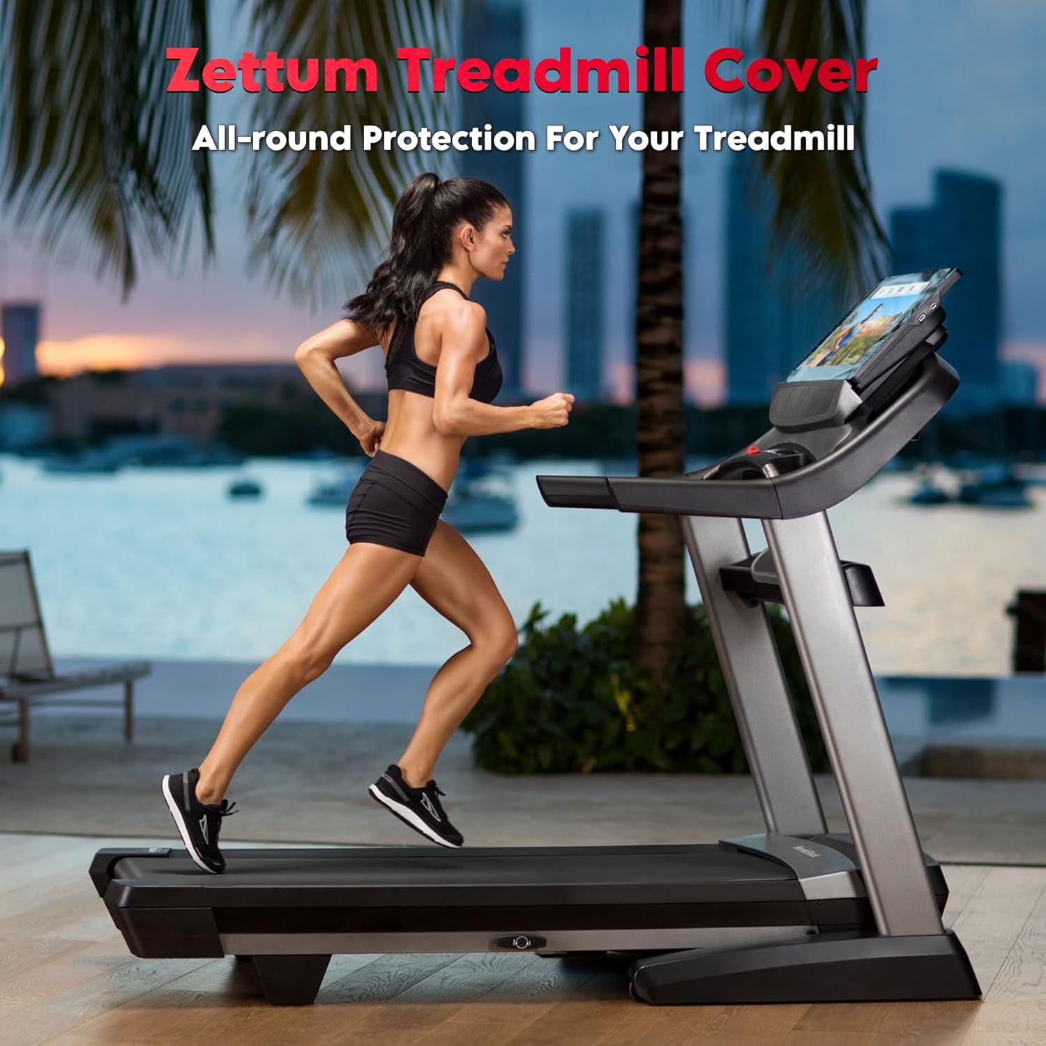 Zettum Treadmill Cover - 600D Treadmill Dust Cover Waterproof, Gym Equipment Running Machine Covers with Windproof Drawstring, Exercise Workout Equipment Protective for Home Indoor Outdoor - Image 7