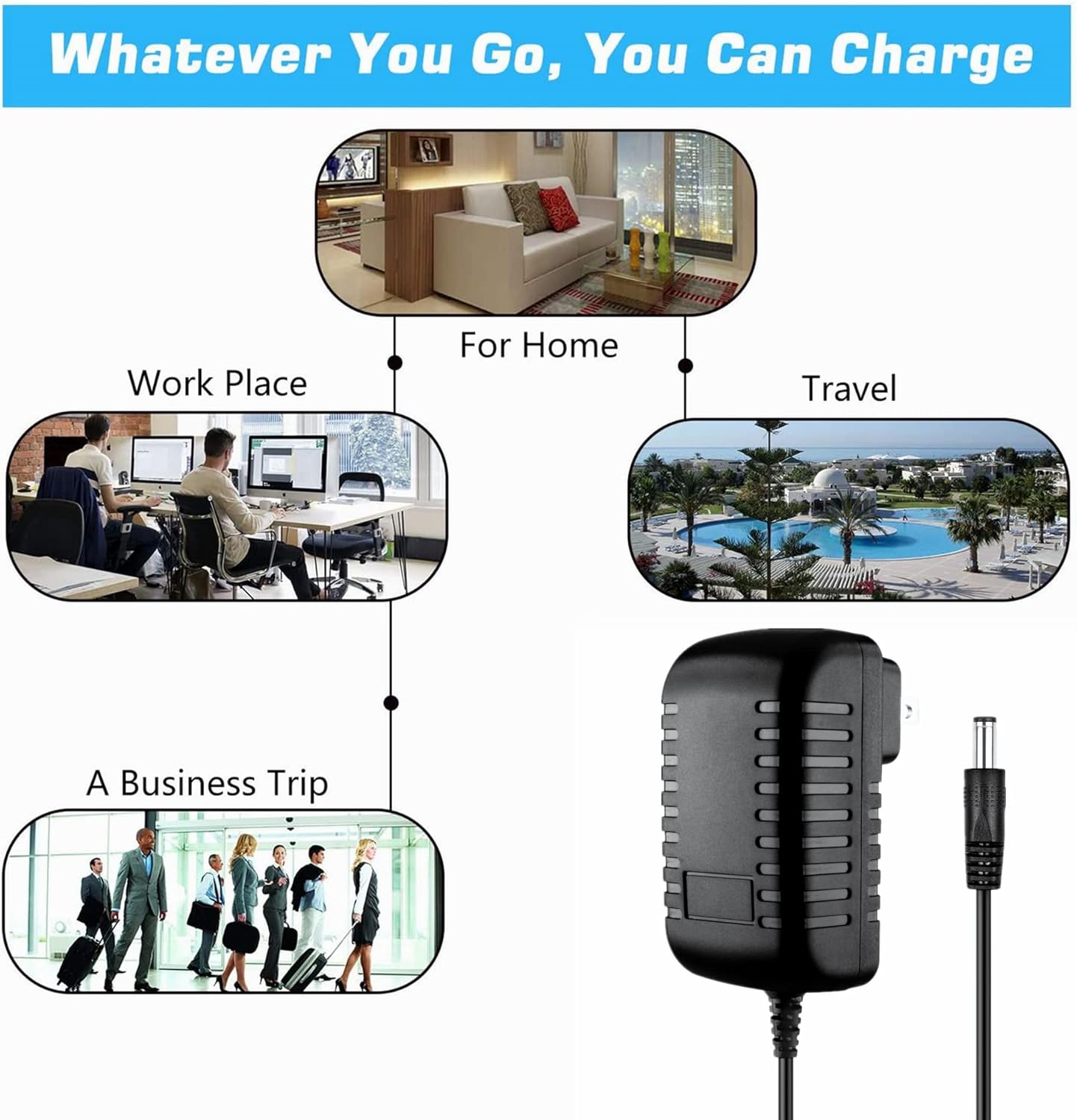 AC Adapter for Golds Gym 380 480 510 595 Stride Trainer Elliptical Power Cord - Image 5