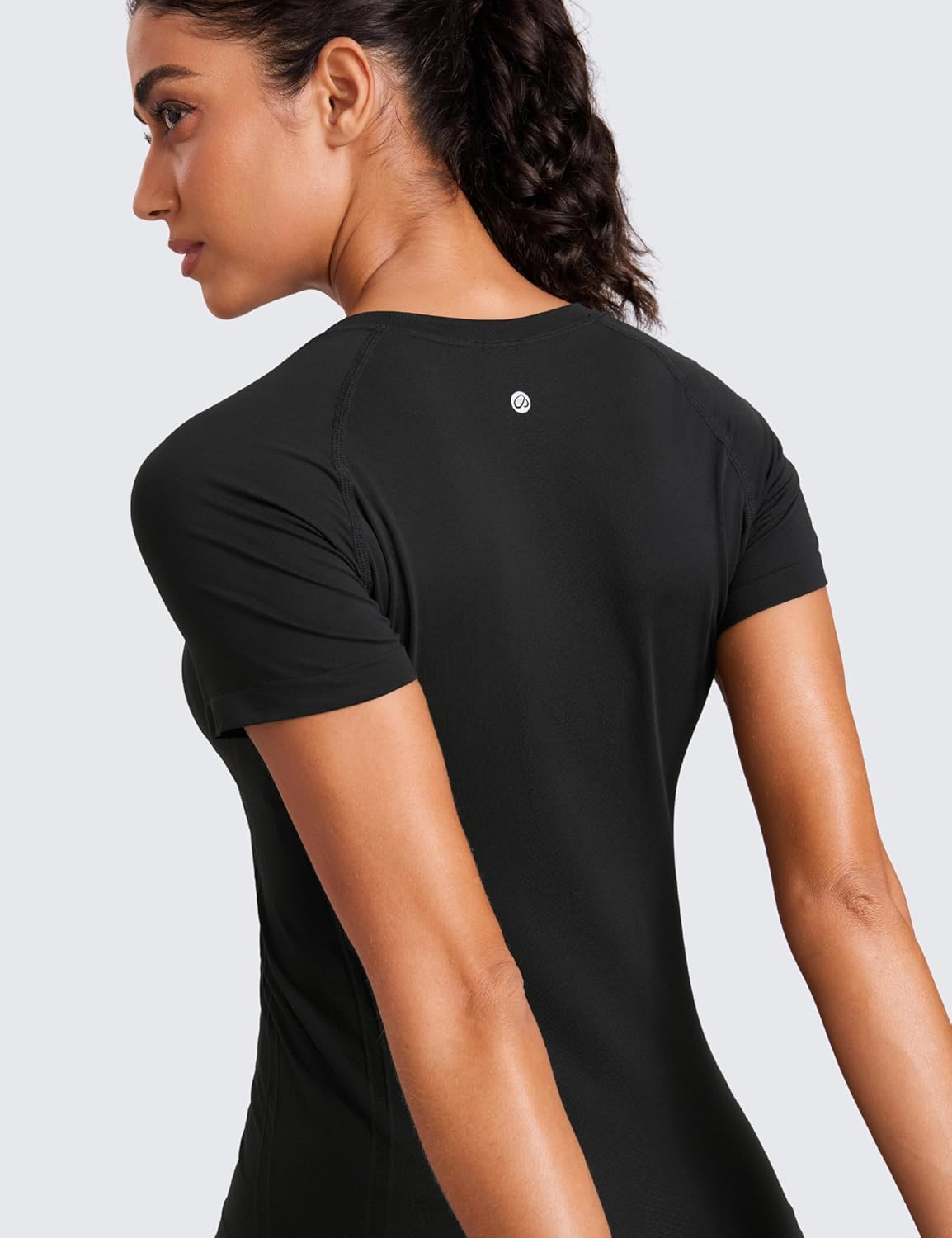 CRZ YOGA Seamless Workout Tops for Women Short Sleeve Athletic Tees Breathable Gym Running Yoga Shirts - Image 5