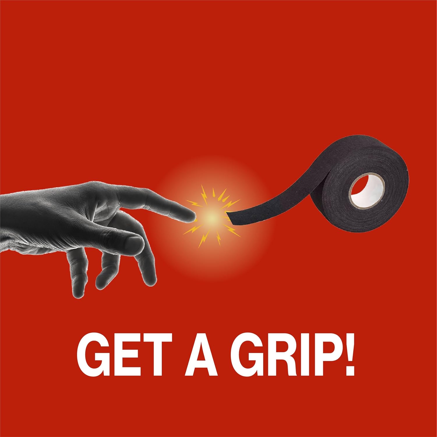 2 Pk Grip Tape - Cloth Grip Tape for Pull Up Bars, Sports, Tools, Handles, Bats, Rackets, Gym Equipment, Wire Wrap - No Residue, Sweat Resistant, 1 Inch x 66 Feet Each Roll - Black - Image 6