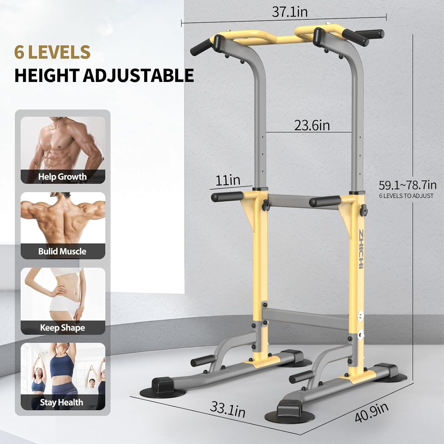 Dip Station - Home Gym Strength Training Pull-Ups Dip-Ups 330Lbs - Image 6