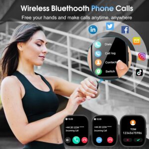 Smart Watch for Men Waterproof Smart Watches, Fitness Tracker, Pedometer, Smartwatch for Android iOS,Black