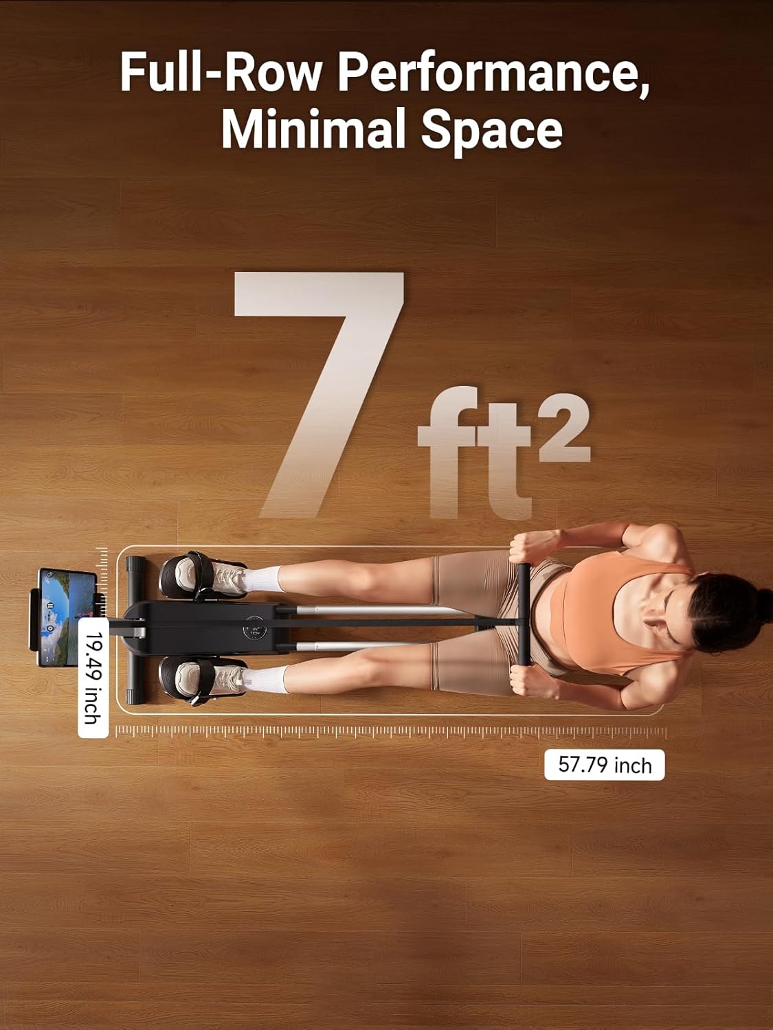 KINGSMITH Magnetic Rowing Machines for Home, 350LBS Capacity, APP Supported, Row Machine with Adjustable Resistance, Compact Rowing Machine Foldable - Image 3