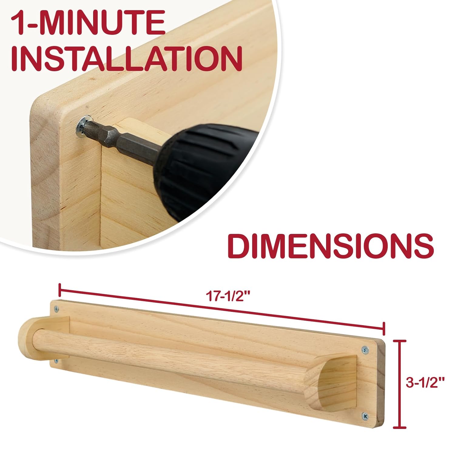 Monläurd® Wooden Baby Pull Up Bar – Montessori Wall-Mounted Handrail for Toddlers Learning to Stand, Balance & Walk, Safe Indoor Support for Early Motor Skill Development - Image 5