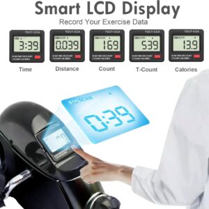 ALSO GO Mini Multi-Function Stepper, Exercise Bike, Digital Under Desk Bike with LCD Screen Display, Pedal Exerciser Peddler for Leg Arm and Knee for Elderly