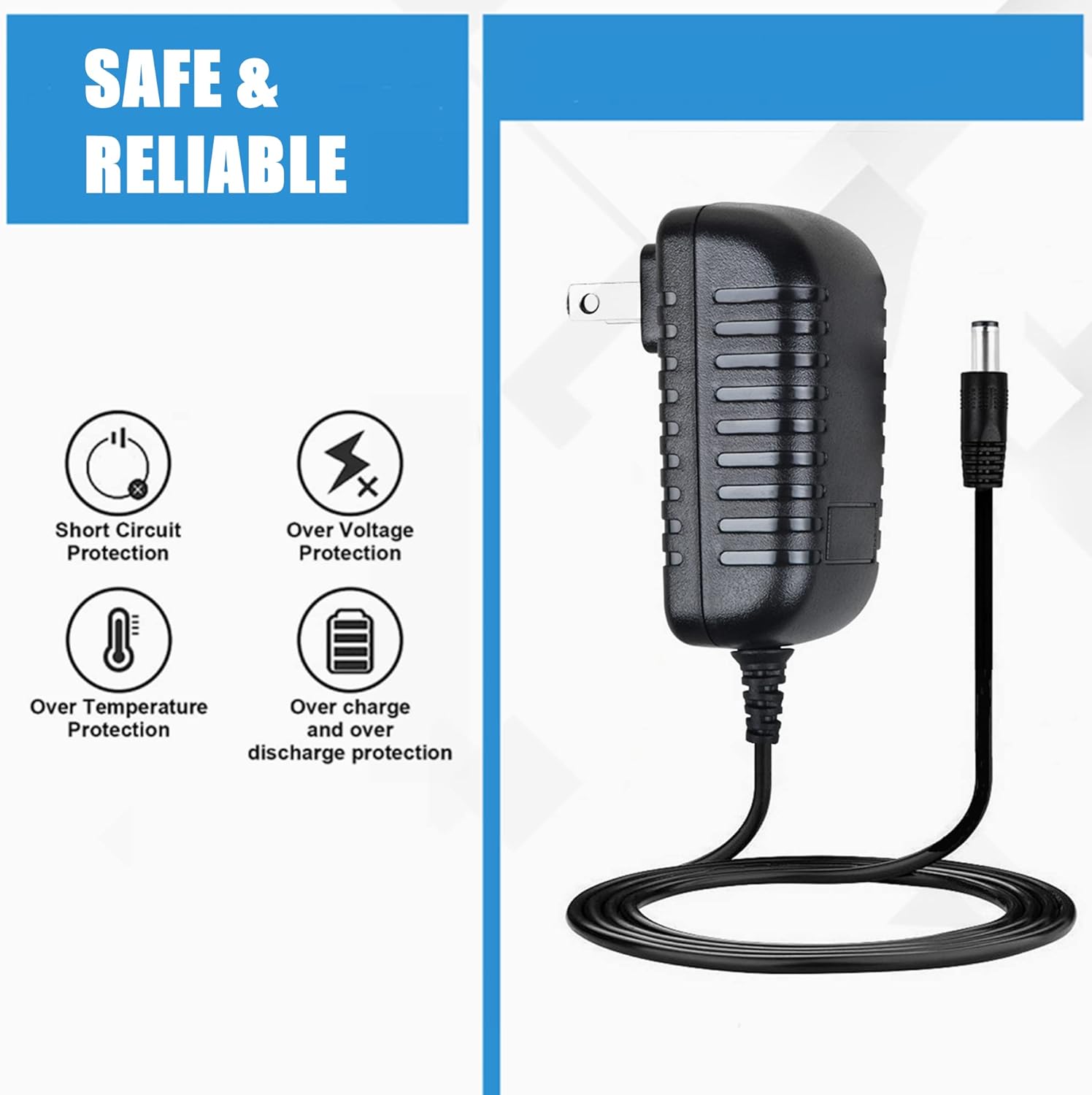 SLLEA AC Adapter Power Supply Cord Replacement for Fuel Fitness FE44 Elliptical Trainer Mains PSU - Image 2