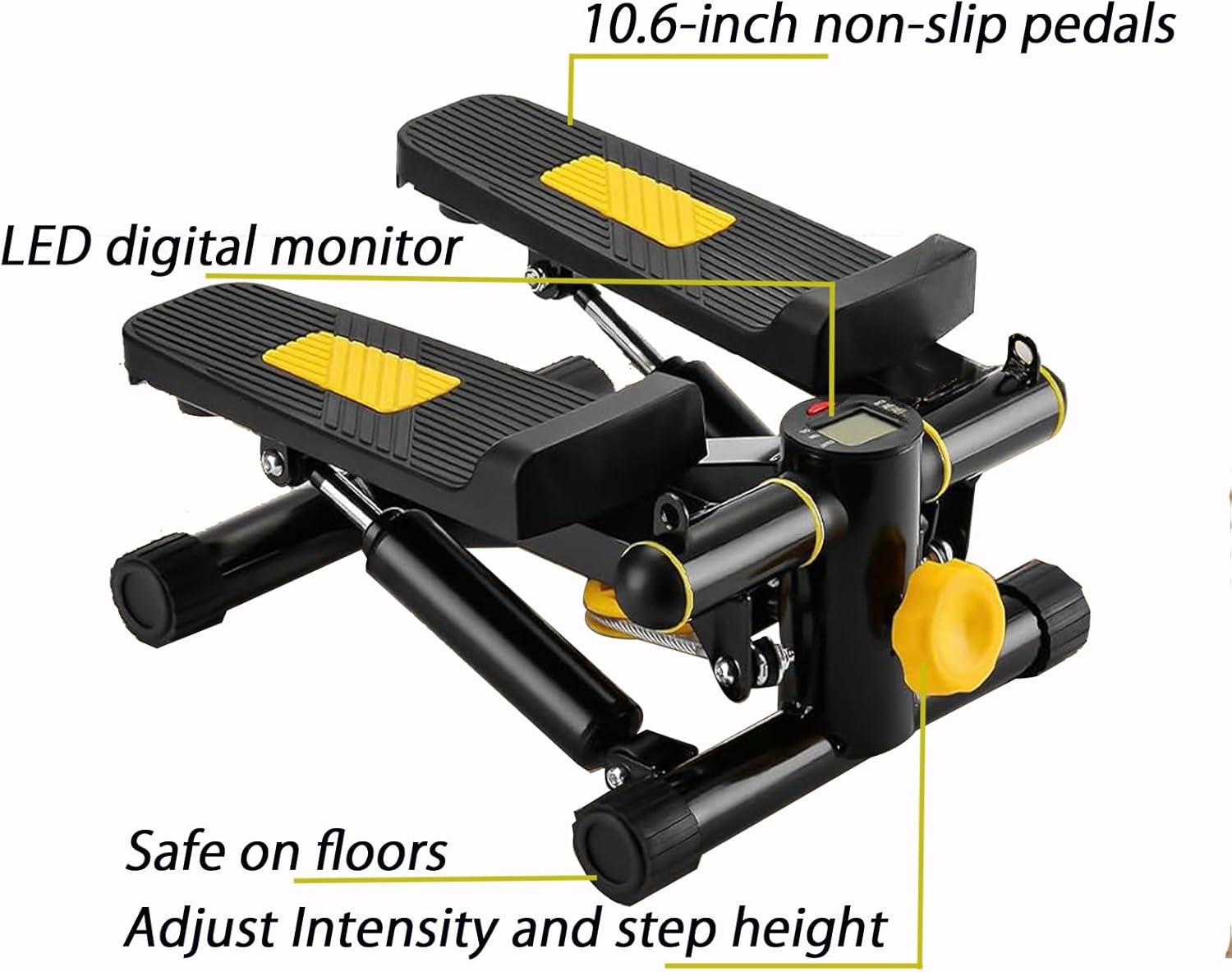 Stair Stepper, Mini Steppers for Exercise at Home, Portable Stepper Machine, Twist Workout Machine with Monitor, Adjustable Twist Stepper for Home Office Workout - Image 2