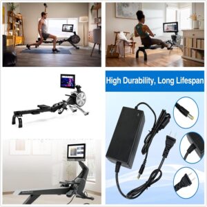 12V Power Adapter Compatible with NordicTrack RW900 Rower for NTEVRW159200 NTRW191470 NTRW191471 NTRW191472 NTRW191473 Rowing Machine DC12V Power Adapter Supply Cord Replacement