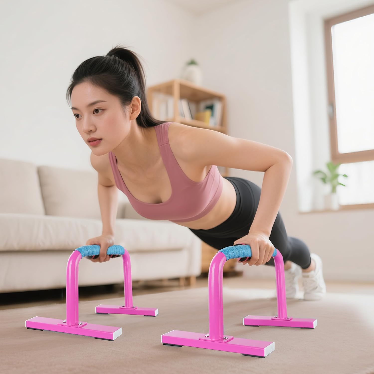 Strength Training Parallettes Push Up Bars, Pushup Handles Calisthenics Equipment for Home Workout, Anti-slip Gymnastics Bars, Handstand & Dip Bar for Outdoor Exercise - Image 7
