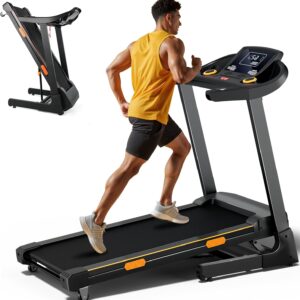 350 lb Capacity Walking Pad Treadmills for Home with 12%/15% Incline, Foldabe Treadmill with Handrail, 3.5HP Real Brushless Treadmill with Dual Cushion System, Deck Treadmills for Small Space