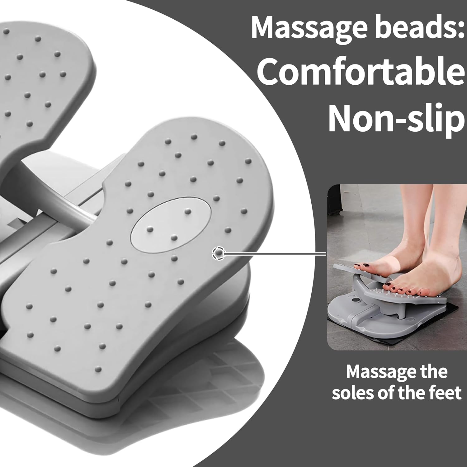 Foldable Leg Exerciser: Portable Foot Pedal Exerciser for Seniors Under Desk Foot Pedal Exerciser Stepper Exercise for Leg Muscles Relieves Varicose Veins Physical Therapy Aid - Image 6