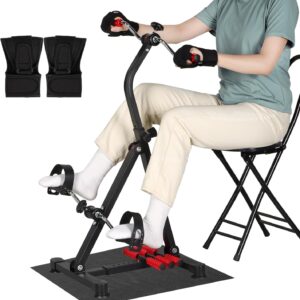 Adjustable Pedal Exerciser Bike for Seniors,Hand Arm Leg and Knee Therapy, Stroke Recovery, Portable Fitness Equipment for Total Body Workout – Great Gift for Elderly Rehab
