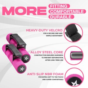 Yes4All Adjustable Dumbbell Hand Weights Set Of 2 Perfect for Women’s Walking or Travel Exercise with Adjustable Straps, Foam Cover, and Color Coded Weight (2lbs, 3lbs or 4lbs), Anti Slip
