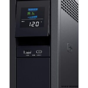 CyberPower CP1500PFCLCD PFC Sinewave UPS Battery Backup and Surge Protector, 1500VA/1000W, 12 Outlets, AVR, Mini Tower; UL Certified
