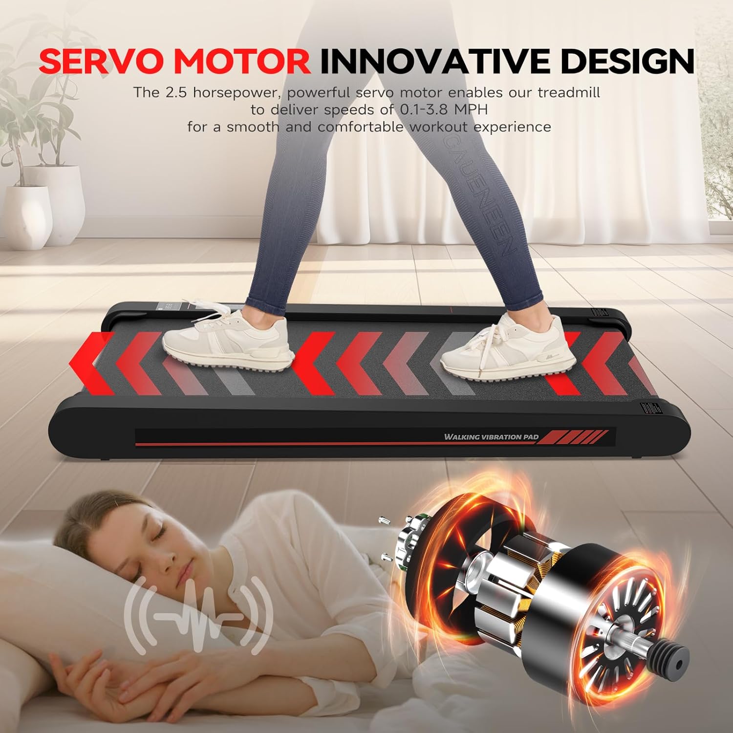 Sperax Walking Vibration Pad,Under Desk Treadmills for Home,4 in 1 Vibration Plate Exercise Machine,Portable Walking Pad with APP,350 Lb Capacity Multifunctional Treadmill Pro Max - Image 6