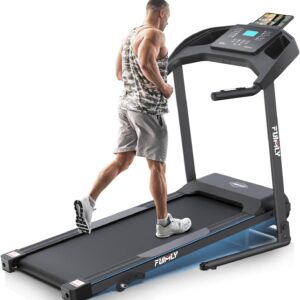 Incline Treadmill Foldable, Smart Portable Treadmills for Home with Body Fat Measurement & Heart Rate Sensor, 3.5HP Heavy Duty Folding Treadmill 400 LB Capacity with Silent Shock Absorption