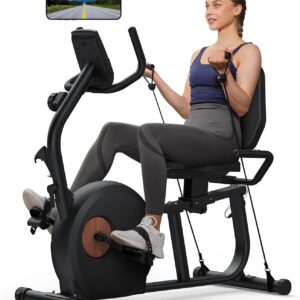 MERACH Recumbent Exercise Bike for Home with Smart Bluetooth and Exclusive App Connectivity, LCD, Heart Rate Handle, Magnetic Recumbent Bikes S08/S23