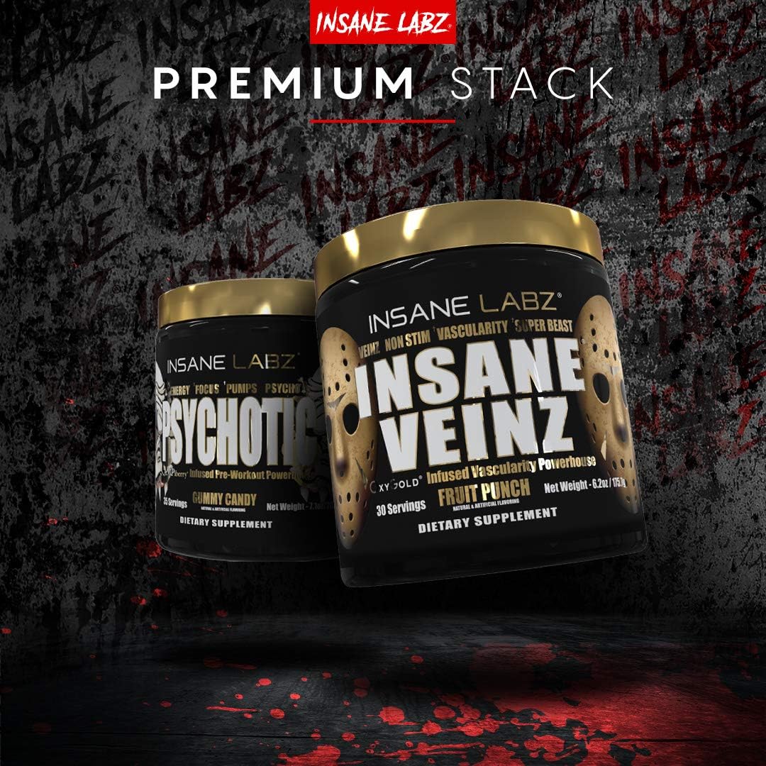 Insane Labz Insane Veinz Gold, Nitric Oxide Non Stimulant pre Workout Powder, Loaded with Hydromax, Nitrosigine, Increases Vascularity and Blood Flow, 30 Srvgs, Grape - Image 5