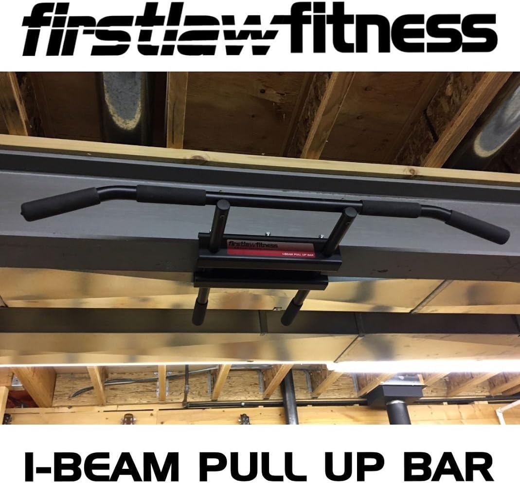 600 LBS Weight Limit - I-Beam Pull Up Bar - Long Bar with Bent Ends - Durable Rubber Grips - RED Label - Made in The USA! - Image 4