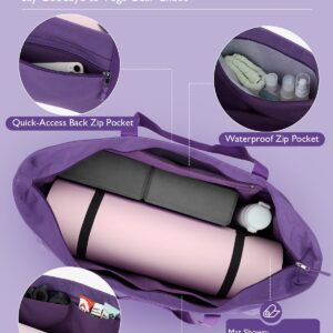 Gonex Yoga Mat Bag, Extra Large Canvas Gym Bag with Waterproof Pocket Metal Zipper, Fits Mat & Blocks, Stylish Yoga Mat Carrier for Women, Ideal for Yoga, Pilates, Workout, Travel