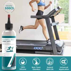 Treadmill Belt Lubricant, 100% Silicone Treadmill Lube High-Temperature Resistant Stable Lubricant, with Application Tubes and Precision Screw Caps 500cs, 4.2 Ounce