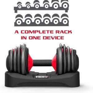 Adjustable Dumbbell, 9 in 1, 25 lb, Weight in 2.5lbs Increments, Home Gym