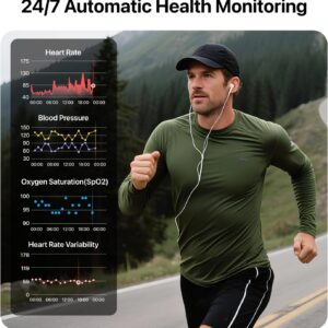 Smart Health Wristband, All-Day Continuous Monitoring, Heart Rate Tracking, Improve Sleep, Wearable Activity & Fitness Tracker, 120+ Sports Modes, 60-Day Battery, with Free App, 2 Bands Included