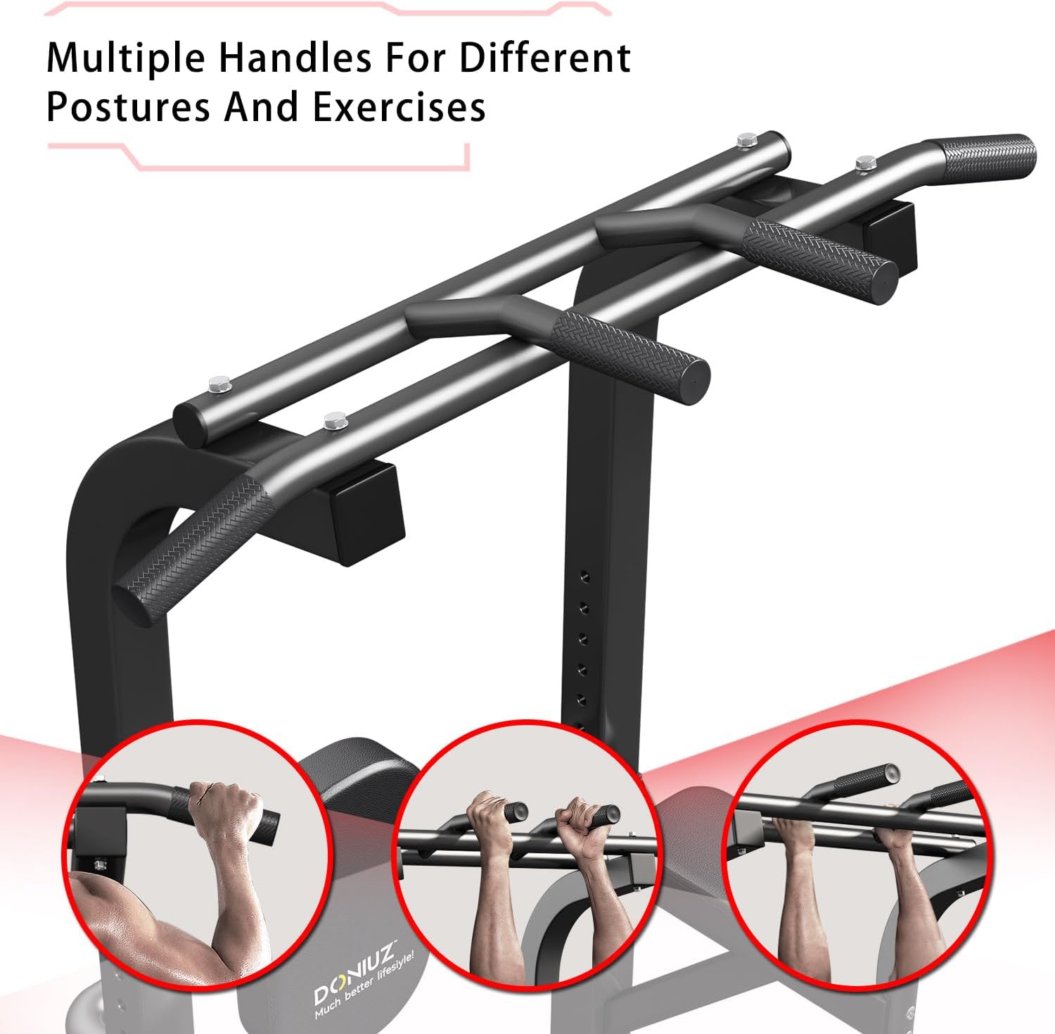 Power Tower Pull Up Bar and Dip Station, Multi-Function Home Gym, Strength Training Fitness Equipment, Height Adjustable - Image 3