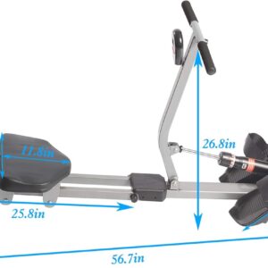 Livebest Foldable Hydraulic Rowing Machine 250lbs Weight Capacity Full Body Stamina Exercise Power with 12 Levels Adjustable Resistance,Home Gyms Training Equipment Fitness Indoor