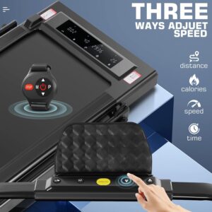 Under Desk Treadmill With Incline, 300lbs Walking Pad With Handle Bar & Remote Control, 2.5HP Folding for Home/Office, Installation-Free Jogging Running Electric Machine