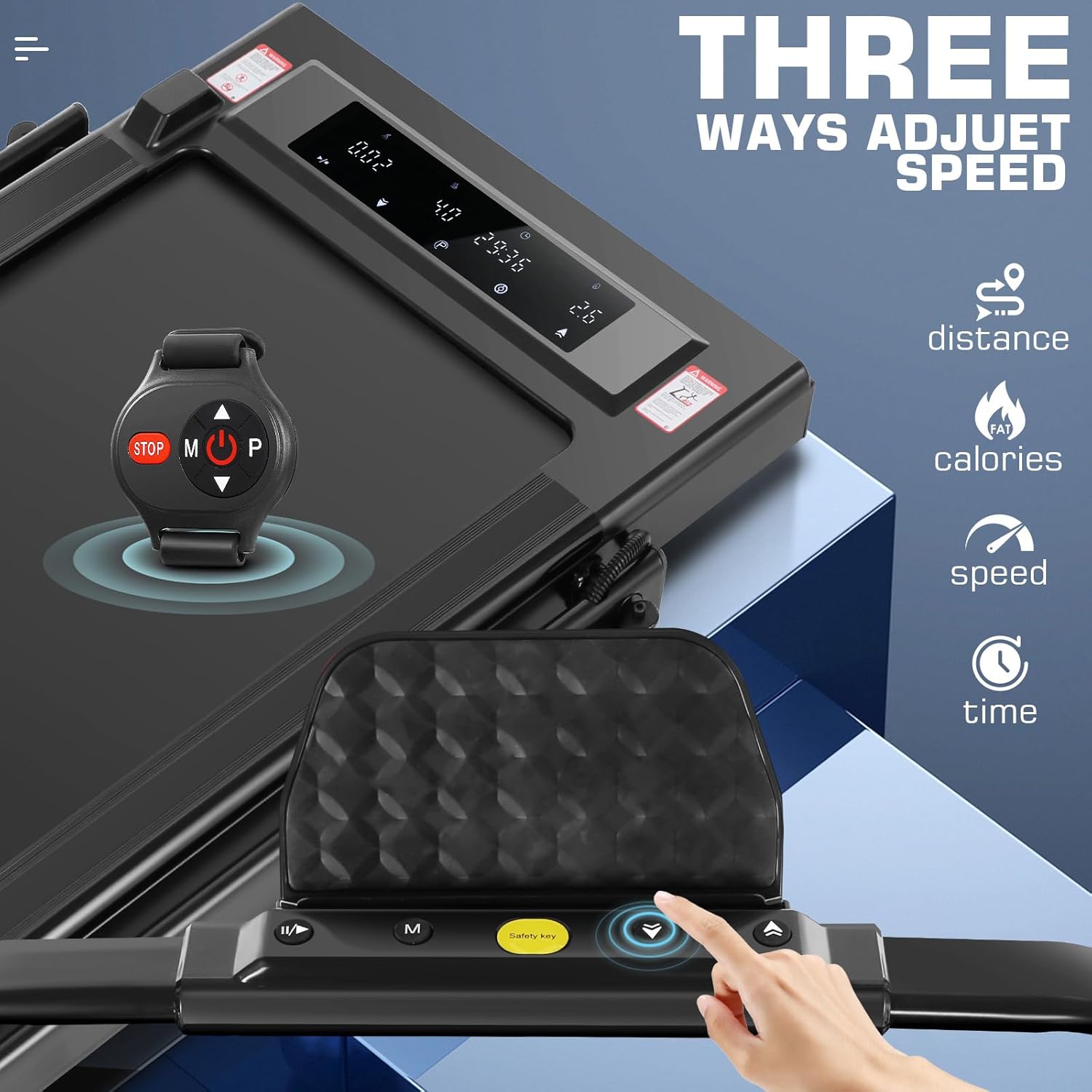 Under Desk Treadmill With Incline, 300lbs Walking Pad With Handle Bar & Remote Control, 2.5HP Folding for Home/Office, Installation-Free Jogging Running Electric Machine - Image 2