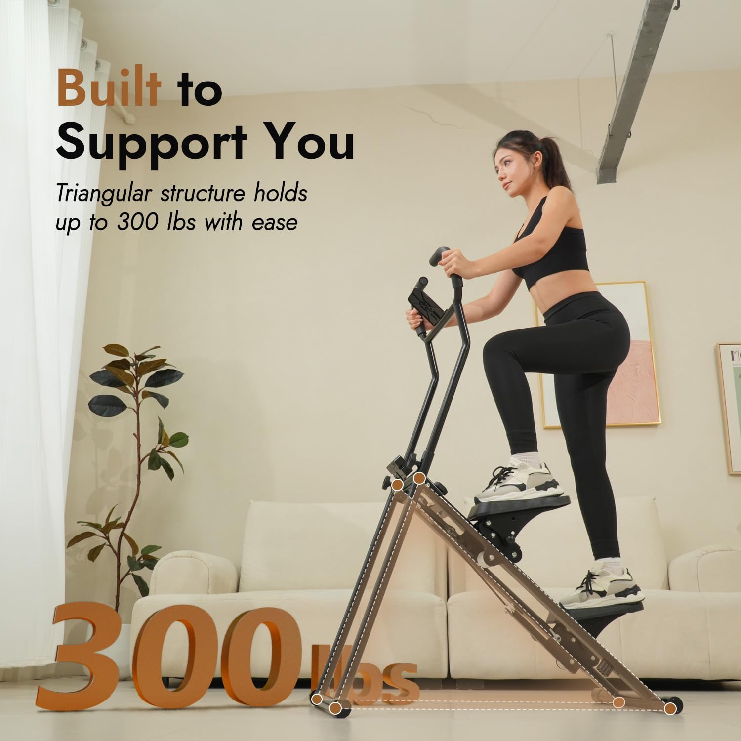 Stair Stepper with Adjustable Resistance - Stair Climber for Home Gym, Folding Cardio Machine with Extended Step Range, Adjustable Handlebar & Pedals, Tablet Holder by MACYO - Image 8