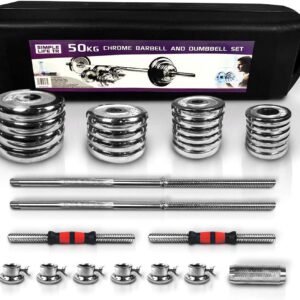 Adjustable Dumbbell Set Home Gym Cast Iron Barbell Sets with Carry Box 44lbs Office Bedroom Workout Dumbbells for Men and Women