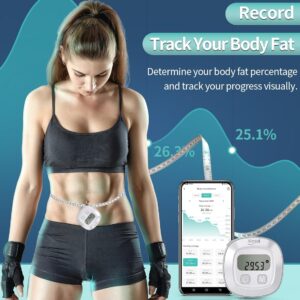 Slimpal Smart Body Measuring Tape, Tape Measure for Body Waist Arms Hip Bust Measurements Device with App, Retractable Bluetooth Monitoring Body Fat BMI Tool for Fitness Shape & Weight Loss