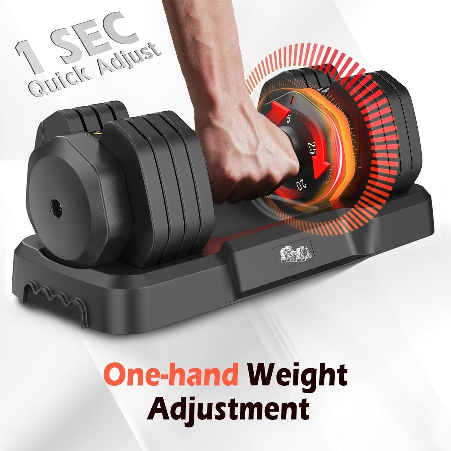25LB 55LB Adjustable Dumbbells Set, 5LB to 25LB Dumbbell Pair,15LB to 55LB Weight Set of 2, Home Gym 50lbs/110lbs, Anti-Slip Handle for Exercise Equipment - Image 5