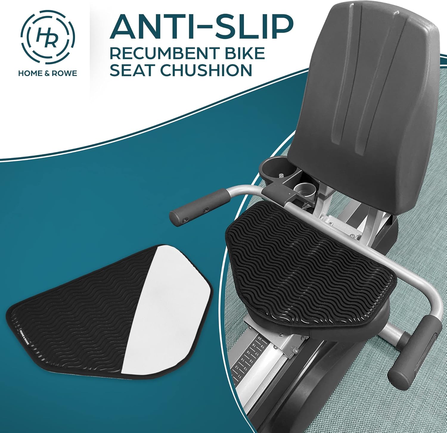 Recumbent Bike Seat Cushion - Anti-Slip Extra-Wide Seat Pad for Desk and Exercise Bikes - Gel Cushion for Comfort - Image 2