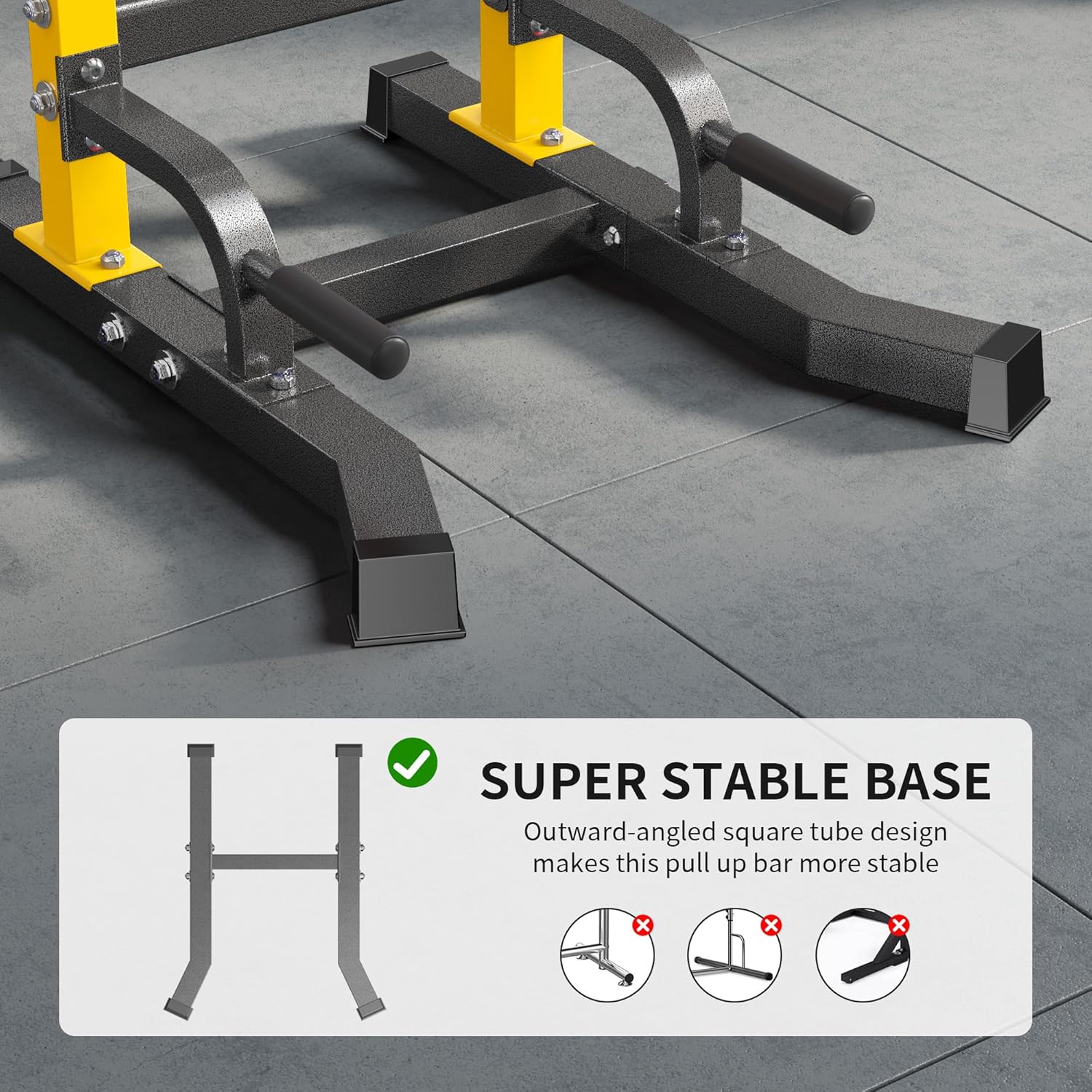 SogesPower Multi-Function Power Tower Pull Up Bar Station Pull Up Dip Station for Home Gym, Adjustable Height Pull Up Bar Stand Dip Bar Strength Training Workout Equipment - Image 3
