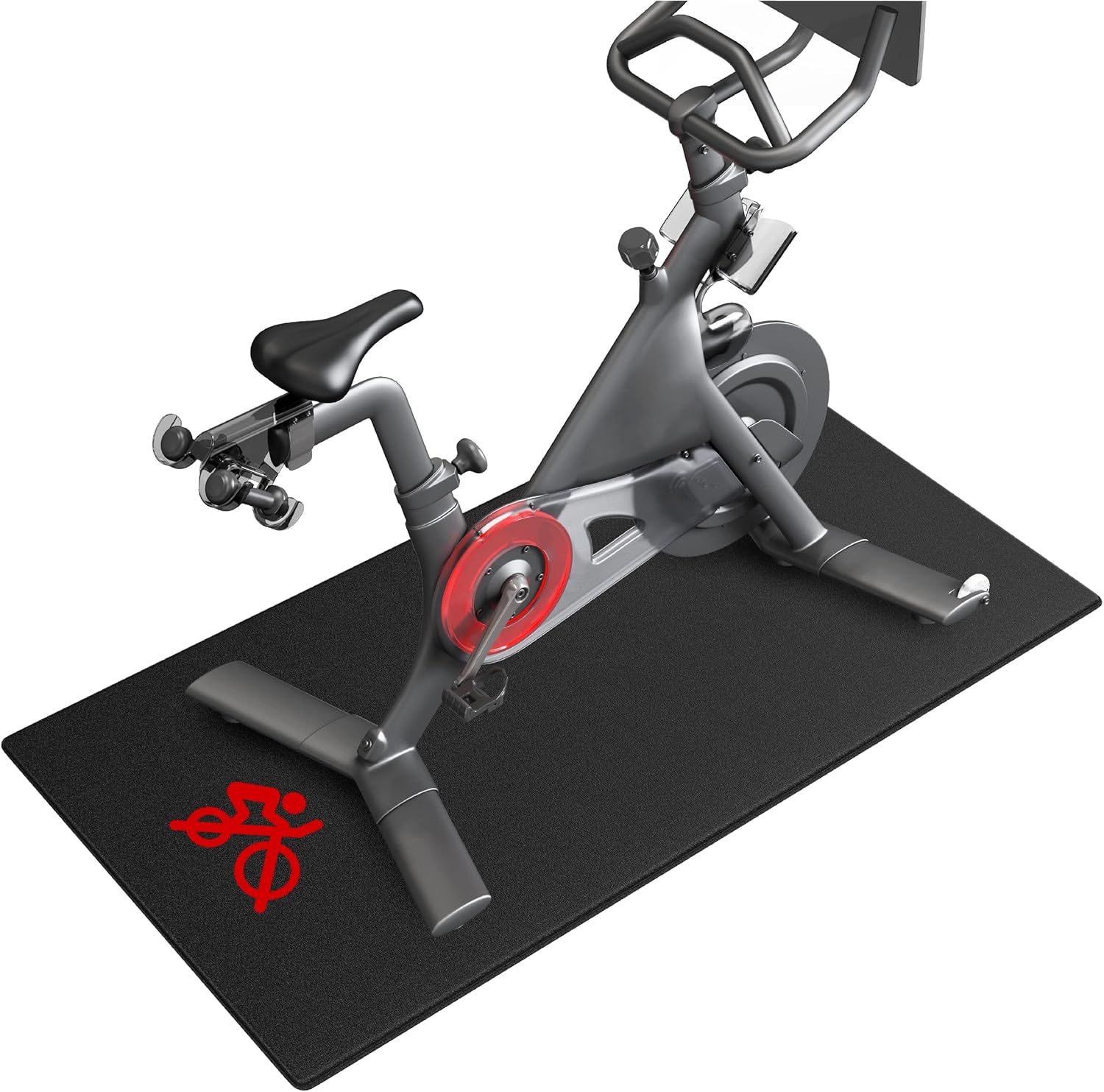 Bike Trainer Mat Compatible with Peloton Bike, for Treadmill & Row, THK 6mm, Under Mat Protect Hardwood Floor Carpet, Trainer Accessory for Indoor Stationary Exercise Bicycle - Image 2