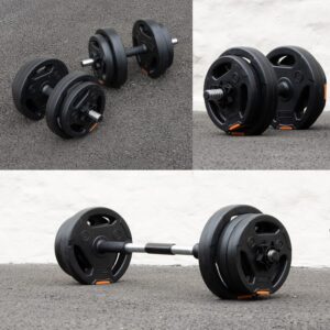 Phoenix Fitness Dumbbells Weight Set, Adjustable 2 in 1 Barbell Set for Exercise, Muscle and Strength Training