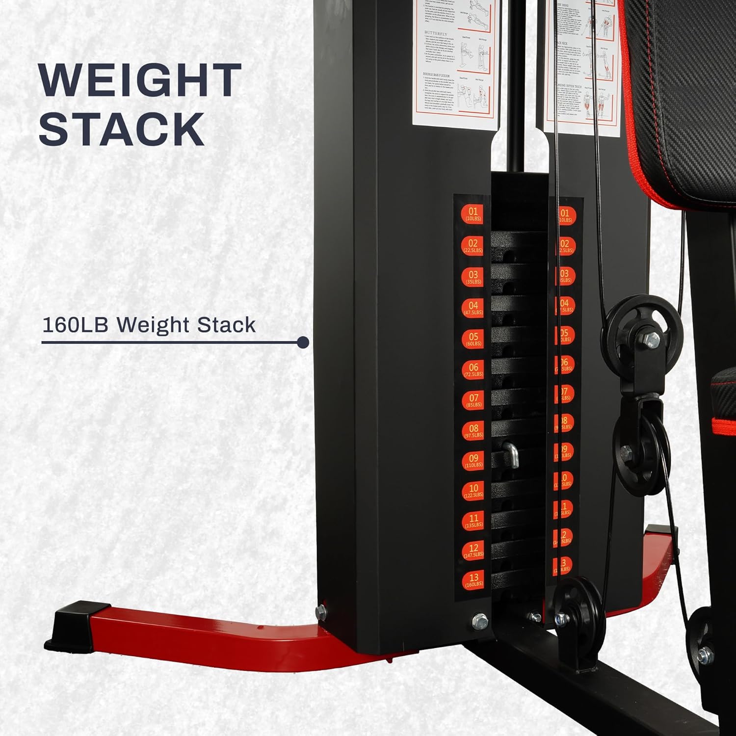 Home Gym, Workout Equipment with Leg Press, Exercise Equipment for Home with Pulley System, Home Gym Equipment for Full - Image 5