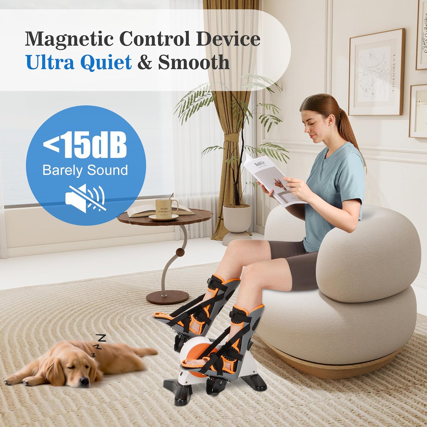 Electric Pedal Exercise Bike with Leg Support, Physical Therapy Exercise Pedal Exerciser Assist Leg, Knee, Foot, Arm Recovery Equipment for Home, Office Elderly - Image 3